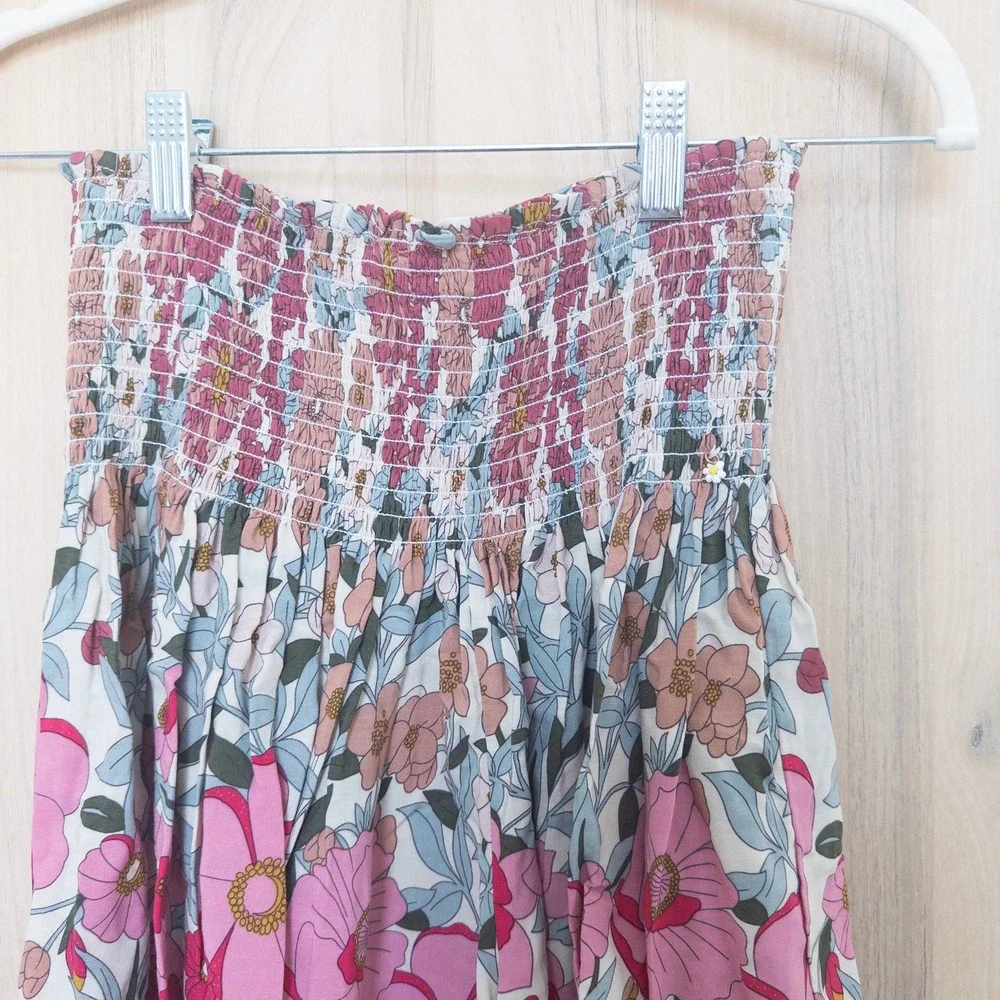 Natural Life Womens‎ Floral Shorts Small Pink Smocked High Waist Boho Co
